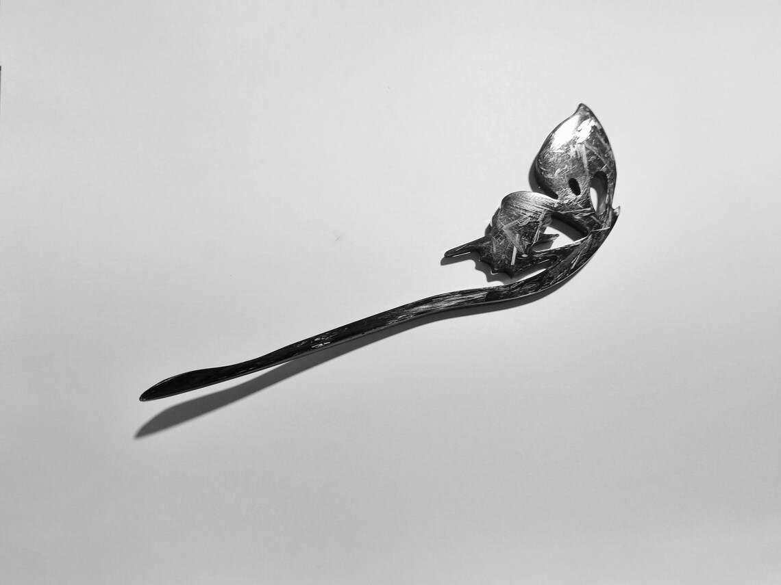 Butterfly Hair Pin (Forged Carbon)